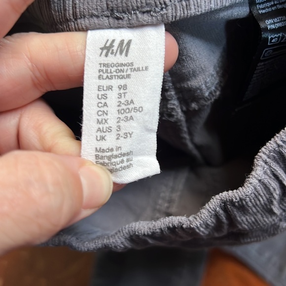 Fine wale grey corduroy pants - Picture 3 of 5